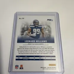 Panini Prestige 2024 Xtra Points Gold Leonard Williams #270 /75 Seahawks - Image 2