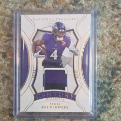 Panini 2024 National Treasures Zay Flowers Gold /49 #CM-ZFS - Image 1