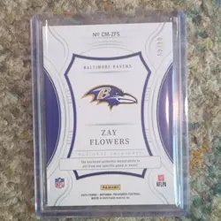 Panini 2024 National Treasures Zay Flowers Gold /49 #CM-ZFS - Image 2
