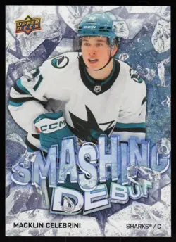 2024-25 Upper Deck Rookie Smashing Debut Macklin Celebrini Rookie #SD-19 - Image 1