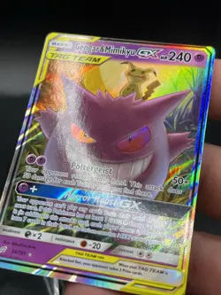 Pokemon TCG Gengar & Mimikyu GX Team Up Holo Ultra Rare Card 53/181 NM ZP1 - Image 4