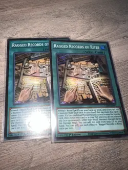 2x Yugioh Ragged Record of Rites CORI-EN062 Super Rare 1st Edition - Image 1