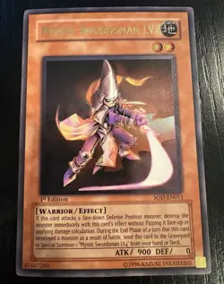 Yu-Gi-Oh! Mystic Swordsman LV2 SOD-EN011 1st Edition Ultimate Rare LP - Image 1