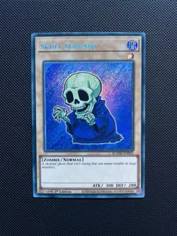Yugioh Skull Servant BLMM-EN002 Chibi Art Secret Rare 1st Edition NM - Image 1