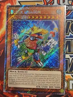Yugioh Block Dragon RA04-EN268 1st Edition Platinum Secret Rare NM In Hand - Image 1