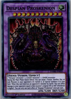 Despian Proskenion DAMA-EN035 Super Rare Dawn of Majesty Yu-Gi-Oh 1st Edition LP - Image 1