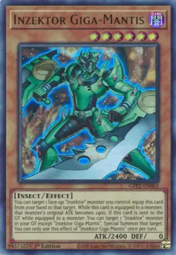 Inzektor Giga-Mantis - GFP2-EN063 - Ultra Rare - 1st Edition - Lightly Played - Image 1