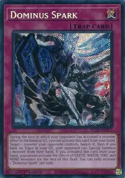 Dominus Spark BLZD-EN077 Blazing Dominion 1st Edition Yu-Gi-Oh! Secret Rare - Image 1