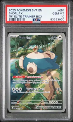 PSA 10 Snorlax SVP 051 Pokemon TCG Scarlet & Violet 151 ETB Promo English - Image 3