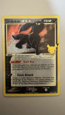 Umbreon Gold Star - 17/17 - Pokemon Celebrations Classic Collection Rare Card NM - Image 1