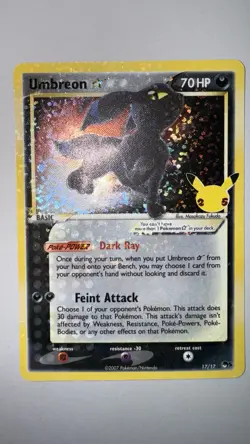 Umbreon Gold Star - 17/17 - Pokemon Celebrations Classic Collection Rare Card NM - Image 2