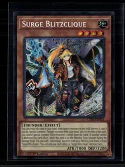 Yu-Gi-Oh! Surge Blitzclique Chaos Origins Secret Rare • CORI-EN011 1st Edition - Image 1