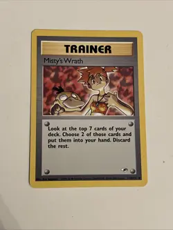 Misty's Wrath Uncommon Gym Heroes Card 114/132 LP-NM Pokemon TCG Vintage Psyduck - Image 1