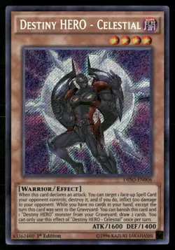 Destiny HERO - Celestial DESO-EN006 Secret Rare Yu-Gi-Oh 1st Edition Near Mint - Image 1