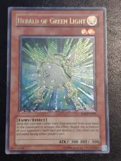 Yu-Gi-Oh! ULTIMATE RARE CARD HERALD OF GREEN LIGHT EOJ-EN018 ENHANCED FOIL VLP - Image 1