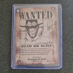 One Piece Card Game Portgas D Ace Misprint Wanted Poster OP13-119 - Image 1