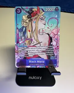 Bandai Black Maria OP08-074 Parallel Foil Super Rare Character Two Legends ENG - Image 1