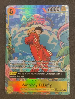 One Piece Monkey D. Luffy Op07-109 (TR) Treasure Rare Two Legends NM - Image 1