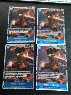 4x OP02-062 Monkey.D.Luffy SR One Piece TCG English Card Playset - Image 1