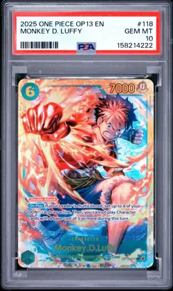 2025 One Piece OP13-Carrying on His Will - Monkey.D.Luffy 118 SEC - PSA 10 - Image 1