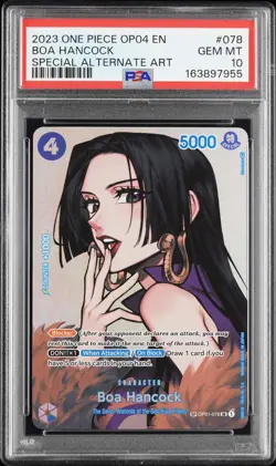 2023 ONE PIECE OP04-KINGDOMS OF INTRIGUE #078 BOA HANCOCK PSA 10 - Image 1