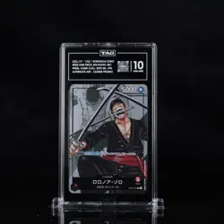 Bandai One Piece Card Game Roronoa Zoro OP01-001 Alt Art Foil Promo TAG 10 JP - Image 1