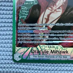 Dracule Mihawk - OP14-020 (Alternate Art) - The Azure Sea's Seven | One Piece - Image 4