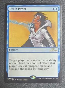 Drain Power 30th Anniversary Edition Regular Modern Frame MTG NM Magic Card - Image 1