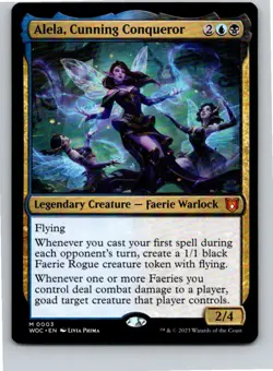 Magic the Gathering Alela, Cunning Conqueror Commander: Wilds of Eldraine MTG - Image 1