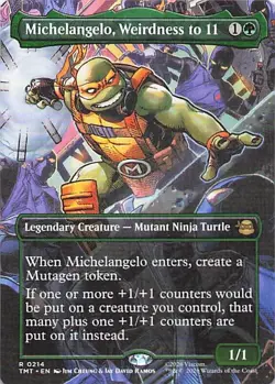 Teenage Mutant Ninja Turtles #214 Michelangelo, Weirdness to 11 (Borderless) - Image 1