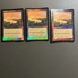 MTG✨Arena League 1998 Promo PLAINS FOIL x3 Urza’s Saga HP / D condition see pics - Image 1
