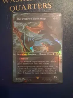 The Destined Black Mage (Borderless) Commander: Final Fantasy Foil - Image 1