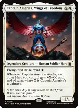 Captain America Wings of Freedom 10 Magic The Gathering Marvel Super Heroes R NM - Image 1