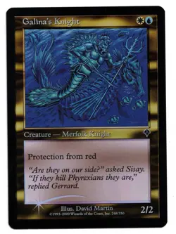 Magic the Gathering MTG Card: Galina's Knight FOIL 248/350 Invasion! EX - Image 1