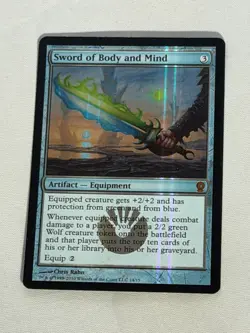 MTG FOIL Sword of Body and Mind From the Vault: Relics Magic the Gathering - Image 1