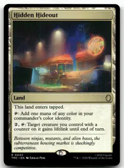 Hidden Hideout #43 (NM) Commander: Teenage Mutant Ninja Turtles TMC Magic MTG - Image 1