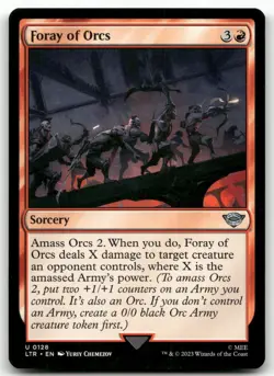 Foray of Orcs #128 (NM) Lord of the Rings LTR Magic MTG - Image 1