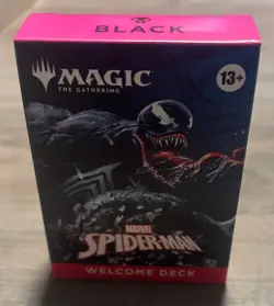 2025 Magic The Gathering Spider Man - Black Starter Welcome Deck Box - New - Image 1
