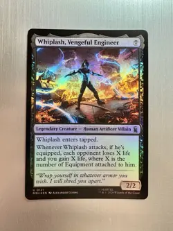 Whiplash, Vengeful Engineer - 121 - MTG: Marvel Super Heroes - Uncommon - FOIL - Image 1