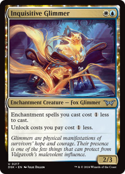 x4 Inquisitive Glimmer DSK Duskmourn MTG 217 UNCOMMON M/NM 4x - Image 1