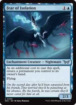 x4 Fear of Isolation DSK Duskmourn MTG 58 UNCOMMON M/NM 4x - Image 1