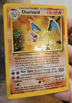 Pokemon Charizard 004/102 Base Set Holo MP Vintage - Image 3