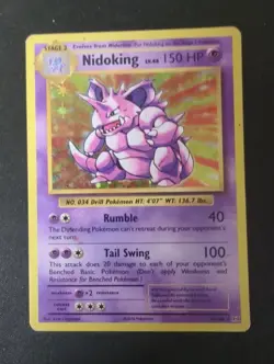 Nidoking - 45/108 - Holo Rare HP, English Pokemon XY Evolutions - Image 1