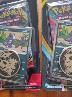 Pokemon TCG Chaos Rising Lot of 5 Toxel Checklane Blisters Factory Sealed - Image 3