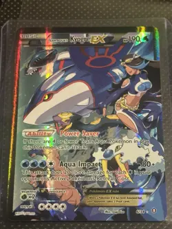 Pokemon TCG Team Aqua's Kyogre-EX Double Crisis Holo Card 6/34 NM LP - Image 1