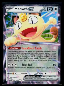 Meowth ex 062/088 Perfect Order Holo Double Rare Near Mint - Image 1