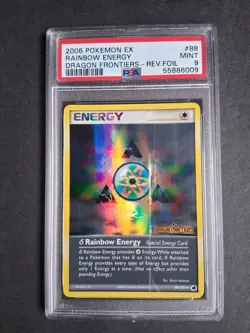 Rainbow Energy Pokemon Reverse Halo Card Dragon Frontiers 2006 Graded #88/101 - Image 2