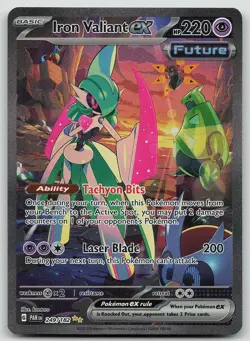 Pokemon Iron Valiant ex 249/182 Paradox Rift Special Illustration Rare Holo NM - Image 1