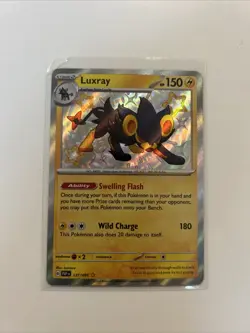 Pokemon TCG Luxray Scarlet & Violet Paldean Fates Holo Shiny Rare Card 137/091 - Image 1