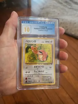 (POP 10) CGC 10 PRISTINE 1997 Japanese Pokemon Jungle Lickitung WOTC Card - Image 1
